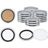 FINGERINSPIRE 20 Pz Capsule per Monete da 38mm Porta Monete con Anello Nero Senza Sonaglio Custodia per La Raccolta di Monete per Dollari d'Argento da 1 Once Morgan Peace Eisenhower