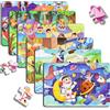 Tokaneit 6x30 Pezzi Puzzle Legno Bambini, Bambino Giocattolo Puzzle, Giocattoli Legno, Puzzles Cartoni Animati, Regalo per Ragazza Ragazzo, Giocattolo Educativo per Bambini 3 Anni in su