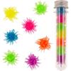 Out of the blue Glow in The Dark - 7 granchi da parete in tubo PET, si illuminano al buio (blu, viola, arancione, giallo, verde, rosa) - Creeblers appiccicosi, antistress Fidget, Heros per bambini