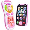 JOYIN Rosa Telefono Giocattolo per Bambini con Musica, Telecomando e Smartphone per l'apprendimento, Giocattoli Musicali per Neonati, Bambini, Ragazzi o Ragazze, Regali di Compleanno