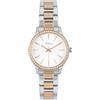 Breil, Collezione Abby, Orologio Donna Solo Tempo, in Acciaio Silver e IP Rose, Quadrante Silver con Finitura Sunray, Lunetta Decorata con Cristalli, Cassa 32 mm, Rosa