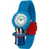 HIP HOP, Collezione PINTASTIC!, Orologio per Bambini, con Quadrante Didattico e Lancette Colorate, Cinturino in Silicone, Personalizzabile con 5 Elementi Decorativi a Tema Circo Inclusi, Idea Regalo