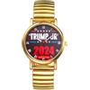 JewelryWe Trump-Attentat Orologio da polso elastico per uomo e donna, Donald Trump Survived Shot Fist Raised Analogico, al quarzo, in acciaio inox, con numeri romani, Trump Jr - Oro