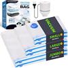 XULIERUX Set Di Sei Sacchi Per Il Vuoto, 2J/2L/2S, Con Pompa Elettrica, Sacchi Riutilizzabili Per Abbigliamento E Biancheria, Adatti Per Trasloco E Viaggi