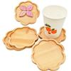 Anktily 4 sottobicchieri in bambù con mosaico, vassoi base vuoti per artigianato e forniture per mosaico fai da te, sottobicchiere per tazze da bere, sottobicchiere per piante, piatto artistico (forma a otto