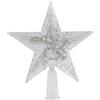 DIELIANHUA Stella per Albero di Natale, Puntale Albero di Natale Luminoso, Stella AlberoDiNatale Led, Christmas Tree Topper, Puntale Alberi Natalizie Scintillante per Alberi Qualsiasi Dimensione(BiancoCaldo)