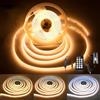 Macchiatto Striscia LED COB da 5 m, autoadesiva, con telecomando, temperatura di colore regolabile, strisce LED COB per applicazione flessibile in retroilluminazione TV, camera da letto, cucina