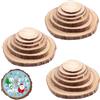 PLATEYTR Dischi in Legno Rotondi Naturali 30 Pezzi 6-11 cm per Decorazioni Fai da Te, Artigianato, Matrimoni e Natale, dischetti in Legno Grezzo con Corteccia per progetti creativi