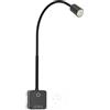PRINCEWAY Lampada da Lettura Applique da Parete Faretto LED Interno con Spina, Luce da Comodino LED Dimmerabile Nera, 3 Modalità di Colore Illuminazione, Angolo di Luce 50°, Porte di Uscita USB