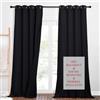 PONY DANCE Tende anti rumore, 100% oscuranti, colore nero, isolanti termici, anti freddo, spesse, opache, anti UV, per camera da letto, soggiorno, casa, con occhielli, L132 x H260 cm, 2 pezzi
