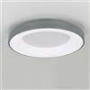 Alpinaluz Plafoniera LED 40 W Ø50 cm 5000 lm con Selettore CCT 3000 K/4000 K/6000 K, design rotondo in alluminio grigio e luce laterale CRI 85 per soffitto soggiorno e sala da pranzo