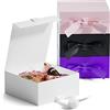 GIFTSAY Confezione regalo magnetica GIFTSAY per regali 18 x 18 x 7,5 cm, piccole scatole regalo bianche con coperchio per regali, scatole regalo di carta per matrimoni, confezione regalo di compleanno