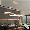 Zeistry Lampada a Sospensione a LED Dimmerabile Oro Lampada da Tavolo da pranzo Moderna con Telecomando con Design ad arco Lampadario Regolabile in altezza per Sala da Pranzo Soggiorno Cucina
