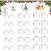 Dellyy Sfera di Plastica Trasparente, 30 Pezzi Palline di Natale Apribili, Palla Decorativa Fai da Te con 50 Metri di Filo Decorativo