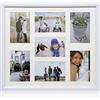 ARPAN Cornice portafoto in MDF Multi Apertura per 7 Foto, 7,6 x 15, 10,2 cm e 10,2 x 10,2 x 15,2 cm, Bianco, W40.5 x H35.2cms