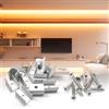 SUCIKORIO 50 Pezzi Viti a Scatto Per Striscia LED, Metallo Kit di Montaggio Impermeabile Strisce Led Solo 220V Silicone Neon Striscia LED