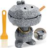 Xinxinphi Posacenere Esterno con Coperchio,Portacenere Resina Coccodrillo Carino per Esterni Interni, Posacenere Desktop Chiuso Antivento, Decorazione Creativa Divertente per Casa Soggiorno Ufficio (Grigio)