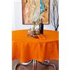 ESSE HOME - Tovaglia: Rettangolare - Quadrata -Rotonda -Ovale. Fiandra Jacquard Puro Cotone - VIENNA (S OV-160x220, ARANCIONE)
