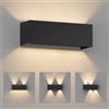 Coinmit 30W LED Applique da interno, 3000K, IP65 Luce da parete da esterno, fascio luminoso dimmerabile, Luce da parete della casa, per interni ed esterni, patio, soggiorno, Nero