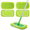 NEWE 4 Pezzi Lavabili Cuffietta Microfibra Compatibile con Swiffer Sweeper, Panni Lavapavimenti Riutilizzabili, Straccio Lavapavimenti per Uso Umido e Secco (Maniglia non Inclusa)