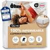 Ôhm Coprimaterasso Una Piazza e Mezza 120x190 cm | Lenzuolo Impermeabile e Impercettibile | Con Angoli | Cotone Assorbente Anallergico, Trattamento Antiacaro | Per Materassi Fino A 40 cm | Oeko-TEX | Ôhm