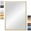 PrimeLuxe Specchio da parete 50 x 100 cm (dimensioni esterne) in acero naturale, colore e dimensioni a scelta, specchio per il bagno e il corridoio, con cornice in legno, prodotto in Germania
