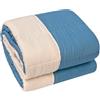 emmevi Trapunta Piumone Invernale Double Face 250 gr Ufficiali Coperta Calda Letto Matrimoniale Azzurro