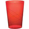 Gold Plast Bicchieri Conici Moon PS 200cc cfz 50pz (Rosso Trasparente)