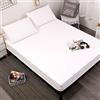 Meiju Mateju Impermeabile Lenzuolo sotto con Angoli Singolo Matrimoniale, Microfibra profondità 30cm - Vari Colori e Taglie Letto Singolo Doppio Piazza e Mezza (150cmX200cmX30cm,Bianco)