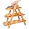 Generic Alzata Per Torte In Legno - Vassoio Rustico A 3 Livelli Per Dolci, Supporto Per Frutta E Dessert | Espositore In Legno Per Panini, Piatti Rettangolari Per Servire Biscotti, Alzata Per Ciambelle, Piatt