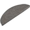 vidaXL Tappeti Adesivi per Scale 15 pz 56x17x3 cm Grigi