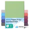 etérea Himmlische Qualität etérea Jersey Topper Lenzuolo con Angoli 90x200-100x200 cm Menta Epaisseur 5-10 cm - 100% Cotone - Oekotex Materasso Letto Copripiumino - Lenzuola 90x200cm - 100x200cm Verde