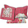 GX GARGIX Set Completo 2 Piazze Matrimoniali Flanella Scozzese rosso Natale (Scoz-10)