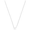 LUXENTER Collana Alphabet finitura argento - Lettera M, Mediano, Metallo, Senza pietra preziosa