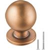VEVOR Pomelli per Mobili, 12 Pezzi, Maniglie per Cassetti e Porte in Lega di Zinco, Pomelli Rotondi, Ferramenta per Armadietti con Viti per Bagno e Cucina, 25 mm Colore Ottone Anticato