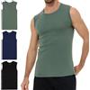 YouShow Confezione da 3 Canottiere da Uomo, 100% Cotone, Senza Maniche, con Scollo Rotondo, 3X Nero, 5XL