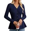 GRACE KARIN Cardigan da Donna Eleganti con Scollo a V, Manica Lunga, Cardigan con Bottoni, Giacche Aderente Autunno Inverno, Albicocca, XL