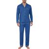 Sopesil Pigiama Invernale Uomo in Cotone Morbido Pigiama Termico a Maniche Lunghe con Bottoni Collo a V e Tasche Completo da Notte per Casa Dormire Blu,S
