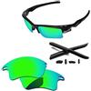 PapaViva OO9156 - Kit di ricambio per lenti Oakley Fast Jacket XL Verde bluastro - Polarizzato Taglia unica