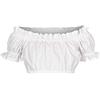 Isar-Trachten Camicetta Dirndl per bambine e adolescenti, colore bianco, bianco, 134