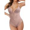 SHEKINI Body Donna Elegant Boysuit Pizzo Scollo V Snellente Shapewear Body Contenitivo Modellante Dimagrante Pancia Piatta Sexyhot Body Shaper Perizoma