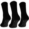 sockenkauf24 3 o 6 Paia Calze Antiscivolo Uomo Donna Antisdrucciolo Calze Nero Blu Grigio (47-50, 3 Paia - Nero)