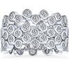 Bling Jewelry Set di anelli eternità impilabili a bolle con zirconi cubici geometrici a cerchio e ampia montatura per donne in argento sterling .925