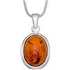 Copal Raffinata Collana In Argento Per Donna Con Pendaglio Di Ambra Ovale DallUE