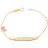 Monde Petit Bracciale farfalla per bambini - oro giallo 9k (375) - Scatola Regalo - Certificato di garanzia