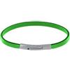Schmuck Les Poulettes LES POULETTES BIJOUX - Bracciale Uomo Pelle Plain Piatto Chiusura Acciaio Inossidabile - 19cm - Verde Neon