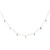 namana Collana Arcobaleno Donna in Argento Sterling 925 con Pietre Colorate - Collana Girocollo con Zirconi Multicolore - Vari Stili con Ciondoli Baguette, Pera o Rotondi - Confezione Regalo Inclusa