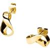 Purelei® Orecchini a perno attorcigliati - eleganti forme Möbius per equilibrio e armonia, realizzati in acciaio inossidabile di alta qualità in oro, argento e oro rosa, 15,5 mm, Acciaio inossidabile
