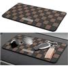 CGEAMDY Tappetino per Cruscotto Auto, Tappetino Auto Cruscotto Anti-Scivolo, Tappetino Cruscotto Multifunzionale, Tappetinos Antiscivolo per Smartphone Auto, Chiavi, Occhiali Da Sole(Nero Marrone)