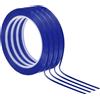 PATIKIL Nastro Adesivo Bianco per Lavagna Bianca, 4 Pezzi Sottile Nastri Evidenziatore Adesiva per Marcatura Grafica Grafici Fai Da Te, Blu (66M x 3mm)